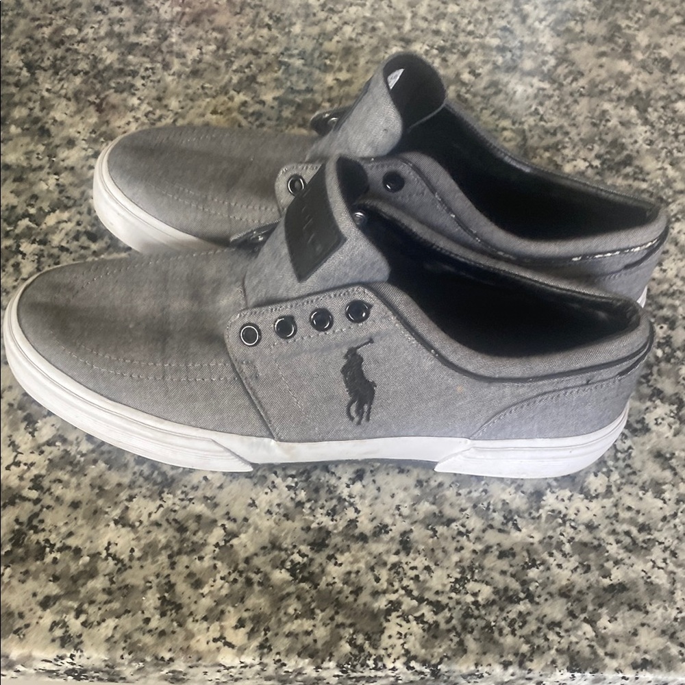 Polo by Ralph Lauren Gray Lace up Sneakers